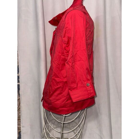 Beautiful Chico's Womens Jacket Beautiful Chico’s roll up sleeve jacket with zip - Picture 5 of 7